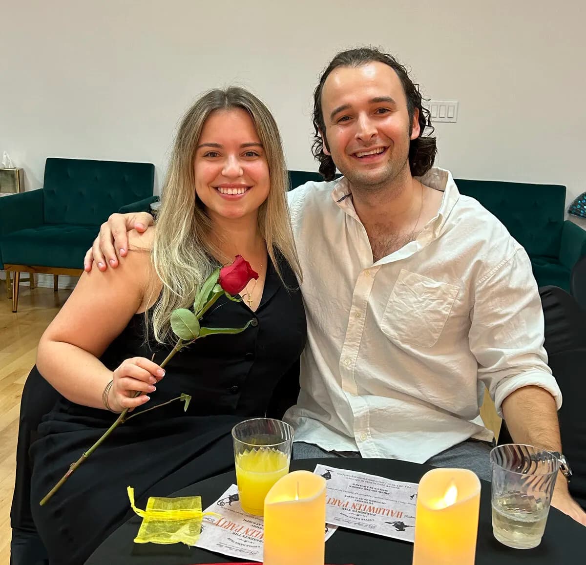 Max and Alex on their wedding day